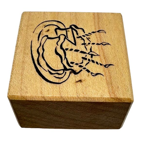 PSX Birthday Party Cake Candles Frosting Plate Wood Mounted Rubber Stamp B-2920 - Picture 2 of 5